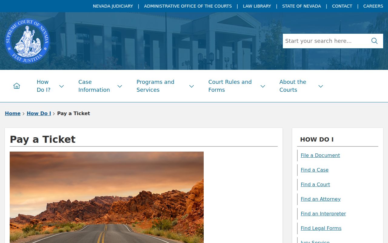 Churchill County traffic warrant court payment directory