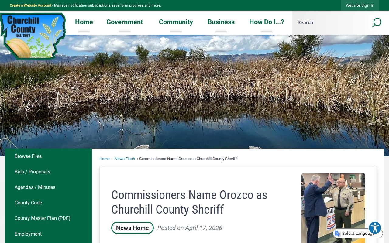 Churchill County active warrant records agency transition notice